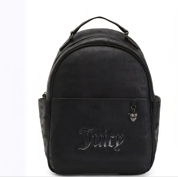 Juicy Couture large embossed black backpack NWT Juicy Couture | Bags | Nwt Juicy Couture Embossed Black  main image 4